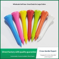 Tee de golf en bois 42 mm avec impression couleur, accessoires d'extérieur, fourniture directe d'usine, taille et couleur personnalisables