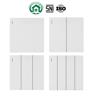 Pano.V EU Type 86x88mm Luxury <b>Light</b> <b>Push</b> Button Switches 220v Wall Switch Socket 1 Gang 1 Way 12A Fireproof PC - Product Image 1