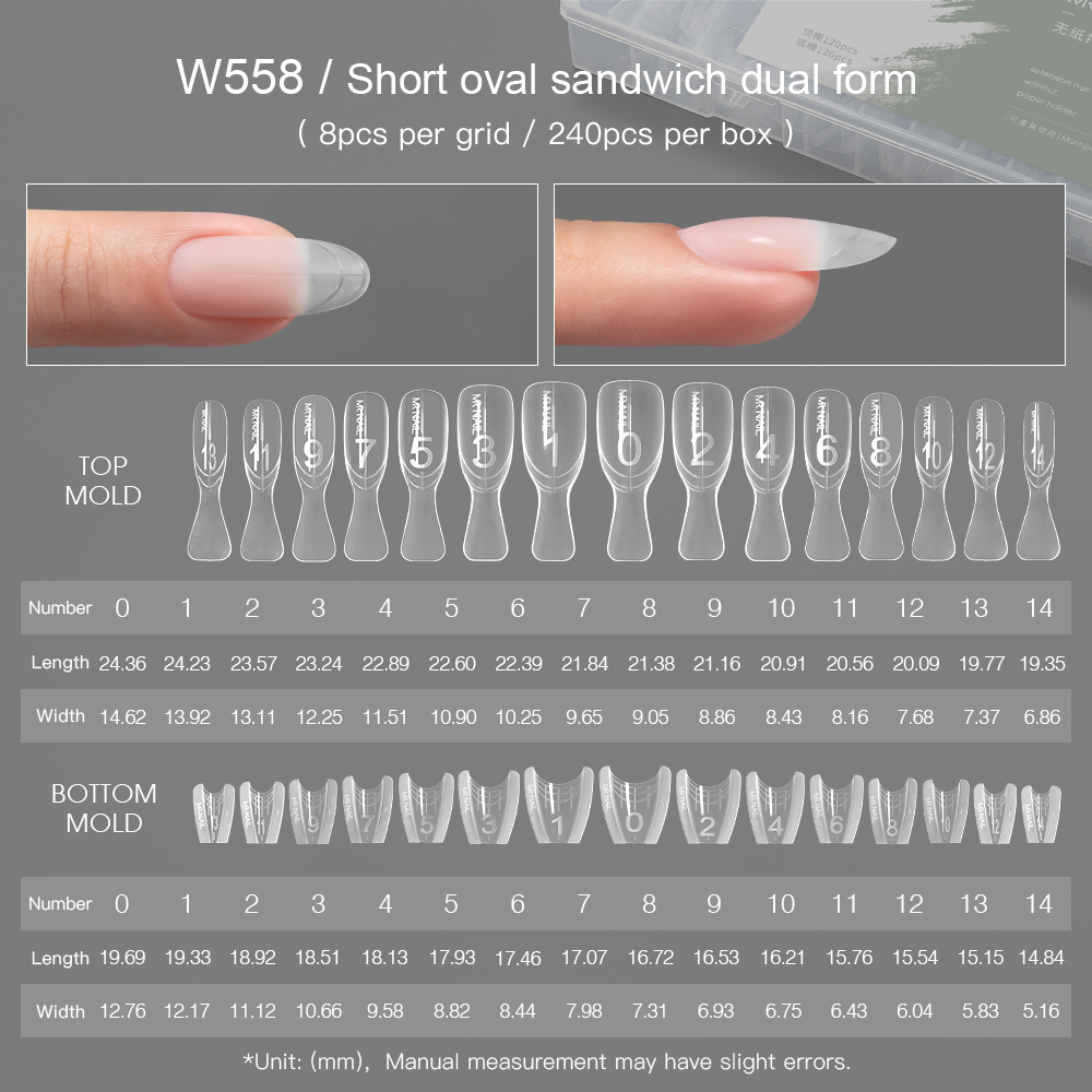 W558 short oval sandwich dual form