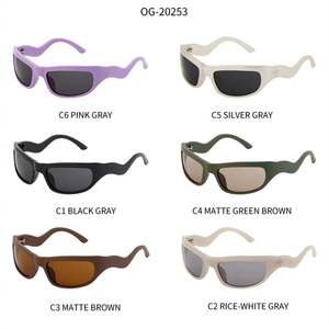 Gafas de Sol Rectangulares Deportivas de Moda con Logotipo Personalizado, Protección UV400, Patillas Onduladas, Estilo Punk Y2K, para Hombre y Mujer - Product Image 5