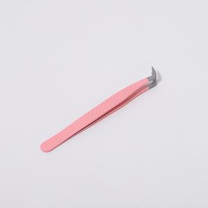Pince à épiler pour cils Pinky leem avec logo personnalisé, pointe en fibre, 45, 75, 90 degrés, pince à épiler nano-grip, pince à épiler pour extensions de cils - Product Image 5