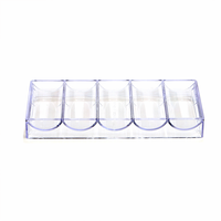 L'approvisionnement direct d'usine est grand, et le plateau de boîte de rangement transparent à 5 grilles peut contenir 100 morceaux de puces de 40x3.3mm