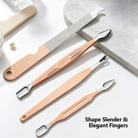 Ensemble de manucure en or rose pour femmes, 6/7/10/12/16/18 pièces, kit de toilettage en acier inoxydable, outils professionnels pour le soin des ongles avec étui portable