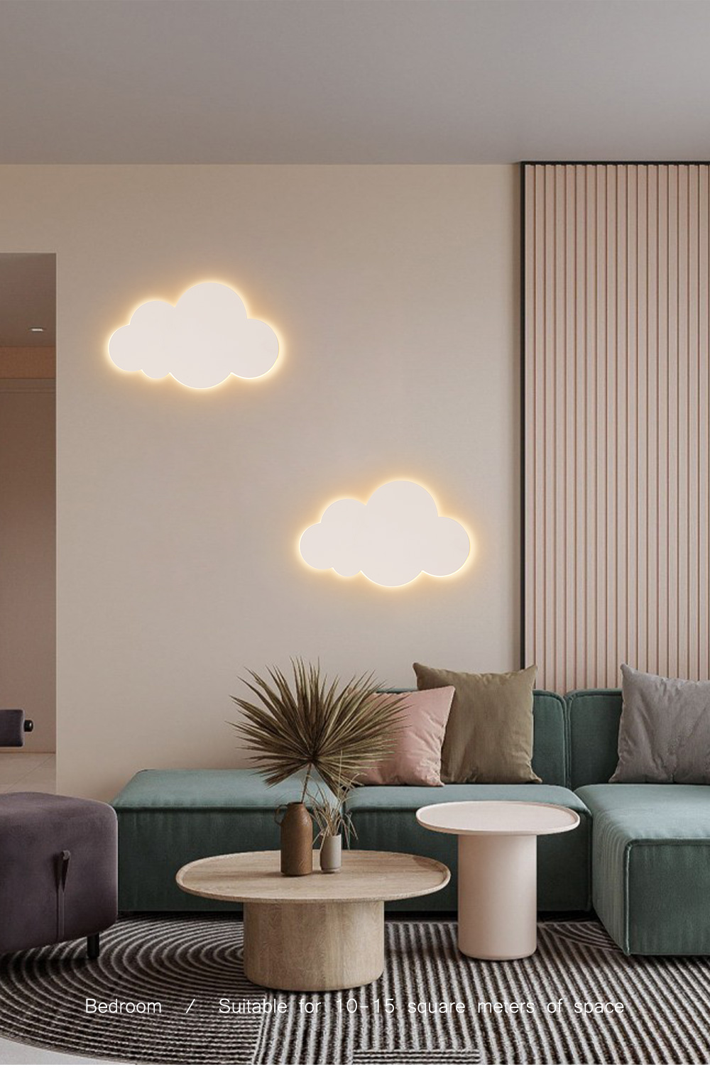 Children Room Led Cloud Wall Lamp For Bedroom Acrylic Lampshade Cartoon Bedside Lighting