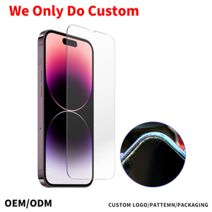 ผู้ผลิต OEM รับผลิตกระจกนิรภัยแบบกำหนดเอง 21d สำหรับ iPhone 15 Pro Max ฟิล์มกันรอยหน้าจอ กระจกนิรภัยป้องกันไฟฟ้าสถิต - Product Image 1