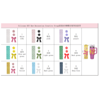 Sangle en silicone mignonne avec nœud pour gobelet isotherme de 40 oz - Accessoires de bar décoratifs et protecteurs écologiques