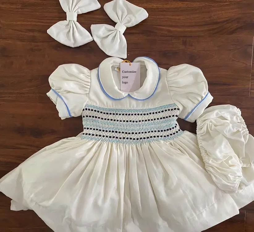 קפלי קלאסה רקמת מערבי חדש ולטפל בחומרים מכירה באינטרנט פאף שרוול בנות שמלות