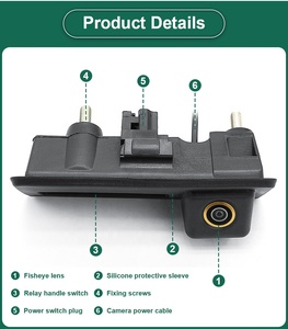 GreenYi Cámara de Visión Trasera para Vehículos AHD de 170 Grados y 1080P para V W Passat Golf Polo Jetta Tiguan <span class=keywords><strong>Touareg</strong></span> B6 B7 Audi A3 A4 A5 A6 S5 - Product Image 4