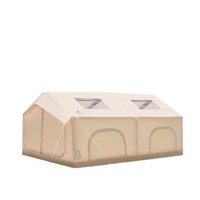 Tente gonflable entièrement automatique pour le camping, résistante aux intempéries, avec deux chambres et un hall, équipement portable complet pour l'extérieur