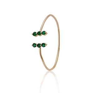 Aqua calcédoine pierres précieuses bracelets de manchette réglables ensemble de broches pierres précieuses empilables bracelet fait main bijoux article cadeau pour bien-aimé - Product Image 3