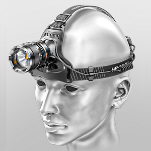 XINSITE Đèn pha <span class=keywords><strong>LED</strong></span> USB siêu sáng P50 Có thể phóng to Đa chức năng Bảo vệ chói 90 độ Đèn pin có thể sạc lại có thể điều chỉnh được - Product Image 5