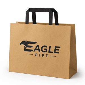 Sacs en papier kraft en gros avec poignée, logo personnalisé, écologiques, portables, sacs en papier blancs pour cadeaux et shopping - Product Image 3