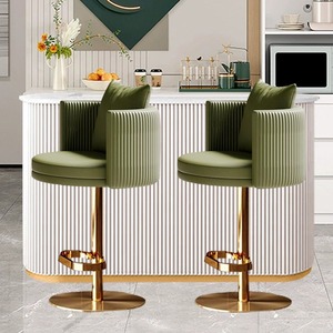 Sgabelli da <span class=keywords><strong>Bar</strong></span> Premium con Gambe Dorate, Sedie Alte Moderne e Eleganti per Valorizzare l'Estetica della Tua Cucina o <span class=keywords><strong>Bar</strong></span> - Product Image 2