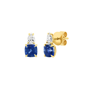 CANNER Fashion S925 Sterling <b>Silver</b> Four-Claw Pear Shape 5A Blue Zircon Stud <b>Earrings</b> 18K Custom - Product Image 1