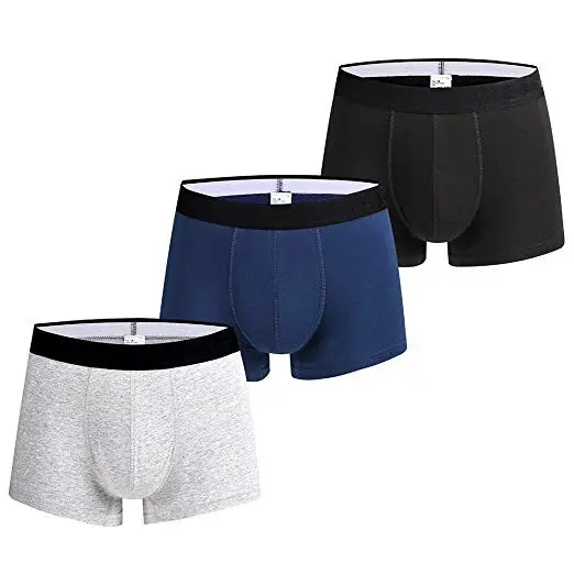 Custom Logo Underwear 95%Cotton 5%Spandex Super-Combing 160g Men's Boxer Low Rise Trunks