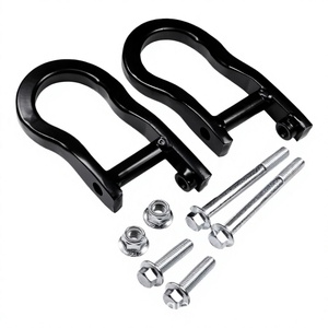 Kit de gancho de remolque para Chevrolet GMC, acero, rojo, 2 orificios, incluye accesorios de montaje - Product Image 2