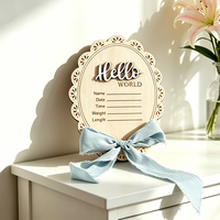 Annnonce de naissance : Hello World |   Panneau de nom pour nouveau-né |   Plaque d'annonce de naissance florale |   Souvenir de l'annonce de la naissance du bébé à l'hôpital