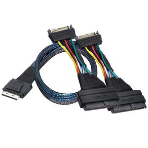 MCIO 8I 74P auf 2 SFF 8639 mit SATA 15-Pin-Anschlusskabel für Computer, 0,5 m - Product Image 2