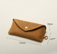 Étui à lunettes en cuir PU imitation herbe, solide, haut de gamme, souple, sac de rangement pour lunettes de soleil, portable, résistant aux rayures, protection