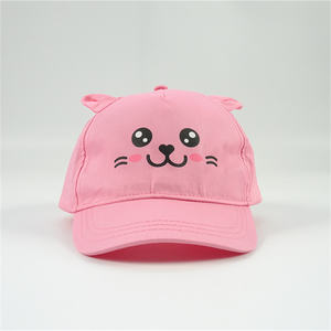 Neugeborenes Baby Mädchen entzückender Katzenohr-Sonnenhut niedliche umweltfreundliche Baumwolle Poplin-druck Outdoor-Mütze - Product Image 2