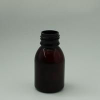 Bouteille cylindrique vide en PET couleur chocolat de 1 oz et 2 oz pour sirop contre la toux et pilules, impression personnalisée, vente en gros à prix réduit pour médicaments liquides