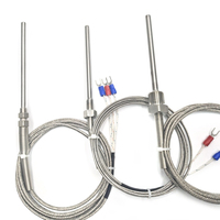 100mm 150mm 200mm 300mm 3 fils RTD PT100 capteur de température filetage M8 câble 2M sonde thermocouple