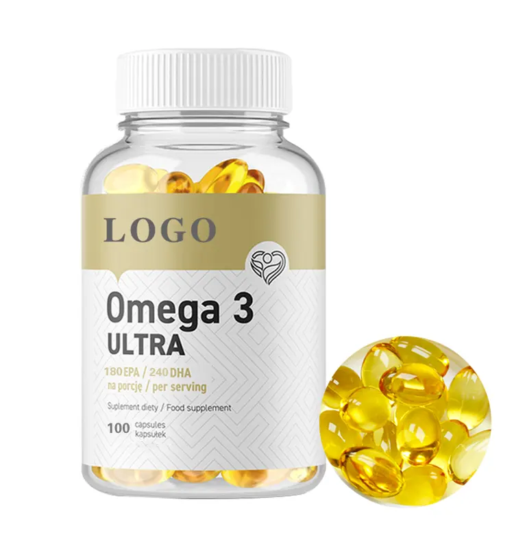 Mejor calidad venta al por mayor de aceite de pescado Omega 3 cápsulas 1812 de epa dha cápsula
