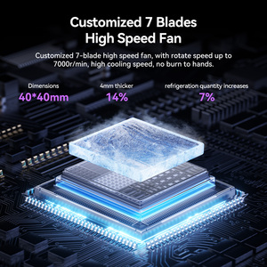 Nubia Redmagic Cooler 6ตัวระบายความร้อนแบบคลิปหนีบกระดาษสำหรับโทรศัพท์มือถือรองรับการถ่ายทอดสดเกมเหมาะสำหรับ redmagic Honor realme - Product Image 4