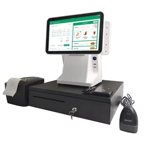 Оптовая продажа, комплект все в одном 15 Inch pos-системы сенсорного экрана со встроенным принтер Pos терминал