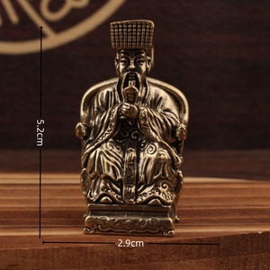 Figurine en laiton de l'empereur et de la mère de jade, sculpture mythologique chinoise pour table, décoration de la maison - Product Image 4