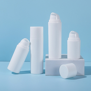 Tùy chỉnh đầy đủ màu trắng PP nhựa không có không khí huyết thanh chai <span class=keywords><strong>15ml</strong></span> 30ml 50ml 1oz kích cỡ cho mỹ phẩm và chăm sóc da sử dụng - Product Image 1