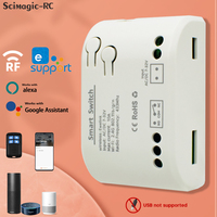 E0603 Ewelink Contrôleur de porte de garage WiFi intelligent-1CH 7-32V RF Module de relais sans USB avec Alexa Voice et télécommande 433MHz