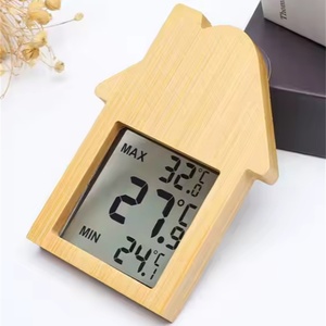 Hygromètre, thermomètre d'humidité, affichage de la température, thermomètre de table en bois - Product Image 2