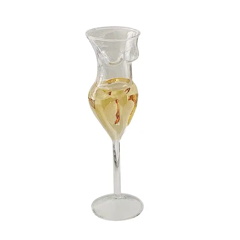 Красивые украшения для дома в форме человека в форме половины тела, чашка для коктейлей и сока цвета шампанского, стеклянный бокал