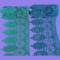 Bordure en dentelle chimique élastique élégante brodée pour vêtements, sous-vêtements, jupes, robes de mariée, poignets, accessoires, chaussures, sacs