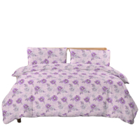 Ensemble de couette pour lit domestique pas cher pour adultes, 4 pièces, 300 fils, style chinois traditionnel, imprimé uni, garnissage en coton, taille King/Double