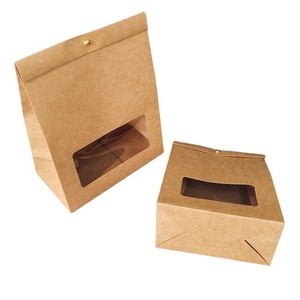 Giá Rẻ Tái Chế Biểu Tượng Tùy Chỉnh In Logo Tái Chế Takeaway Kraft Túi Giấy Cho Bánh Mì Món Tráng Miệng Thực Phẩm Takeaway - Product Image 5