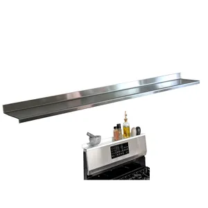 30" Length Black White Grey No Installation No Drilling Spice Jar Rack Holder Magnetic Shelf For Kitchen Stove For Home Kitchen