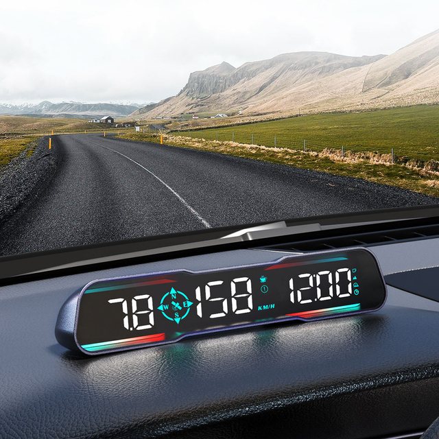 2025 Hot Sales G19 GPS HUD Car Electronics Plug Play GPS Head up Display Clock Function Digital Speedometer Auto Meter