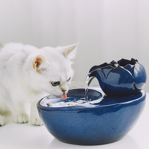 ZMaker 1L <strong>Ceramic</strong> Dog Drinking Dispenser Custom Pet Automatic Bowl <strong>Cat</strong> Water <strong>Fountain</strong> - Product Image 2