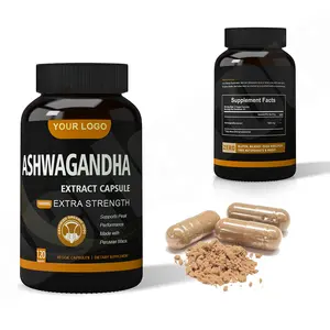 OEM供应食品补充剂5% Ashwagandha ksm66自有品牌Ashwagandha胶囊