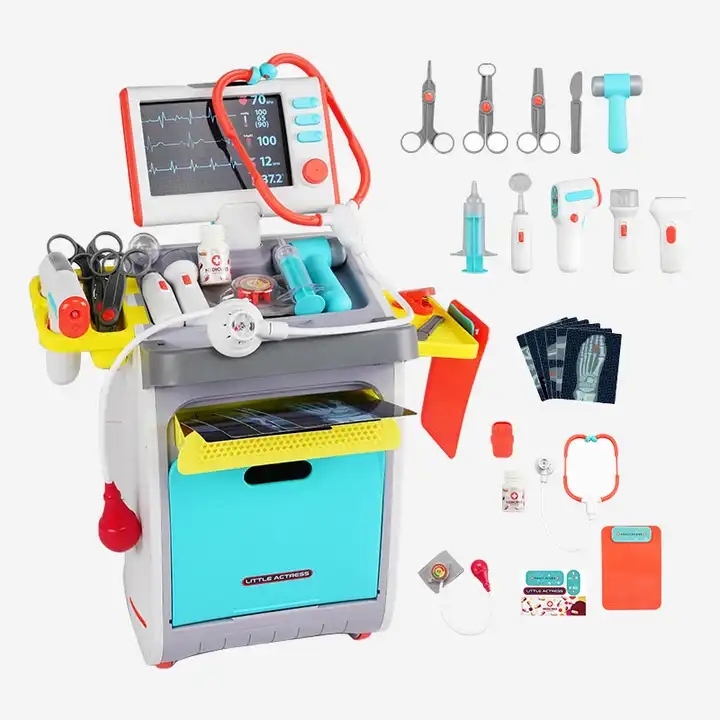 Kit de Docteur pour - Jouets d'Hôpital avec Son et Lumière | Coffret Docteur Imitation - pour garçons et Filles, Jeux à la Maison, école, Anniversaire, crèche, Salon
