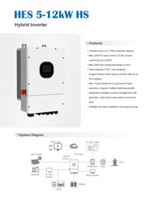 อินเวอร์เตอร์ไฮบริด Timelec HES 5-12kW HS แบบเอาต์พุตเดี่ยว DC เป็น AC พร้อมหน้าจอสัมผัส LCD ป้องกันน้ำและฝุ่นระดับ IP65 - Product Image 3