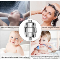 Filtre de douche à 15 couches, ensemble de filtres de bain, purificateur d'eau de robinet de douche