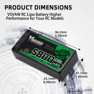 VSVAW 2S HV Lipo baterai 7.6V 5800mAh 130C dengan EC3/T/XT60 konektor untuk RC Buggy Truggy kendaraan mobil truk balap Hobb - Product Image 4
