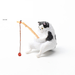 Pequeno Gato Pescador para Aquário: Acessório de Paisagismo e Decoração DIY para Tanque de Peixes - Product Image 3