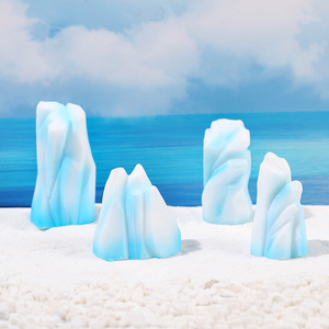 Décorations d'aquarium en résine, paysage miniature iceberg, ensemble de huit pièces, style moderne, ornements pour animaux de compagnie - Product Image 2