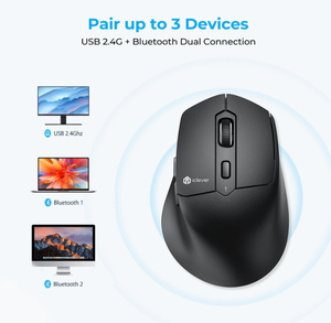 <span class=keywords><strong>ไอ</strong></span>เคลฟเวอร์ MD360 เมาส์บ<span class=keywords><strong>ลู</strong></span><span class=keywords><strong>ทู</strong></span><span class=keywords><strong>ธ</strong></span>ตามหลักสรีรศาสตร์พร้อมจิ๊กเกอร์เมาส์ไร้สายแ<span class=keywords><strong>บ</strong></span><span class=keywords><strong>บ</strong></span>ชาร์จไ<span class=keywords><strong>ด</strong></span>้สำหรับ 3 อุปกรณ์เข้ากันได้กับ<span class=keywords><strong>ไอ</strong></span><span class=keywords><strong>แพ</strong></span><span class=keywords><strong>ด</strong></span>, แมค, พีซี - Product Image 2