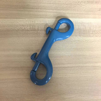 Mousqueton double en acier inoxydable, clip à ressort enduit pour accessoires de plongée sous-marine BCD Sidemount