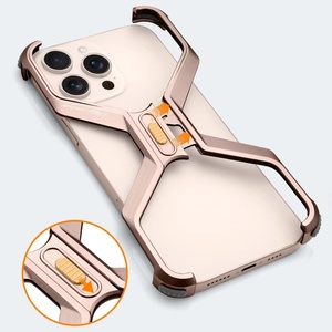 <span class=keywords><strong>Funda</strong></span> de teléfono de parachoques extraíble de Metal de aluminio tipo <span class=keywords><strong>X</strong></span> de lujo para <span class=keywords><strong>iPhone</strong></span> 16 Pro Max con cubierta de <span class=keywords><strong>silicona</strong></span> suave de cuatro esquinas a prueba de golpes - Product Image 3